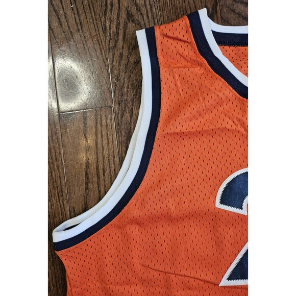 Vintage Allen Houston New York Knicks Orange Mens Sewn Jersey NIKE XXL Length +2 - Picture 7 of 12